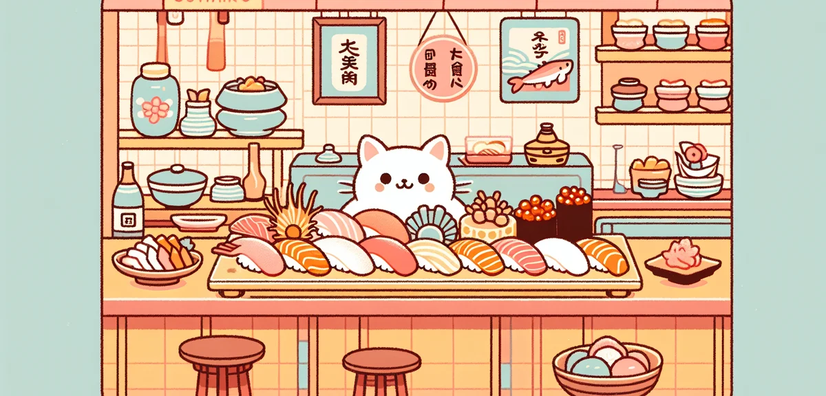 Fresh sushi platter at Otaru sushi restaurant, various premium sashimi including sea urchin and salm