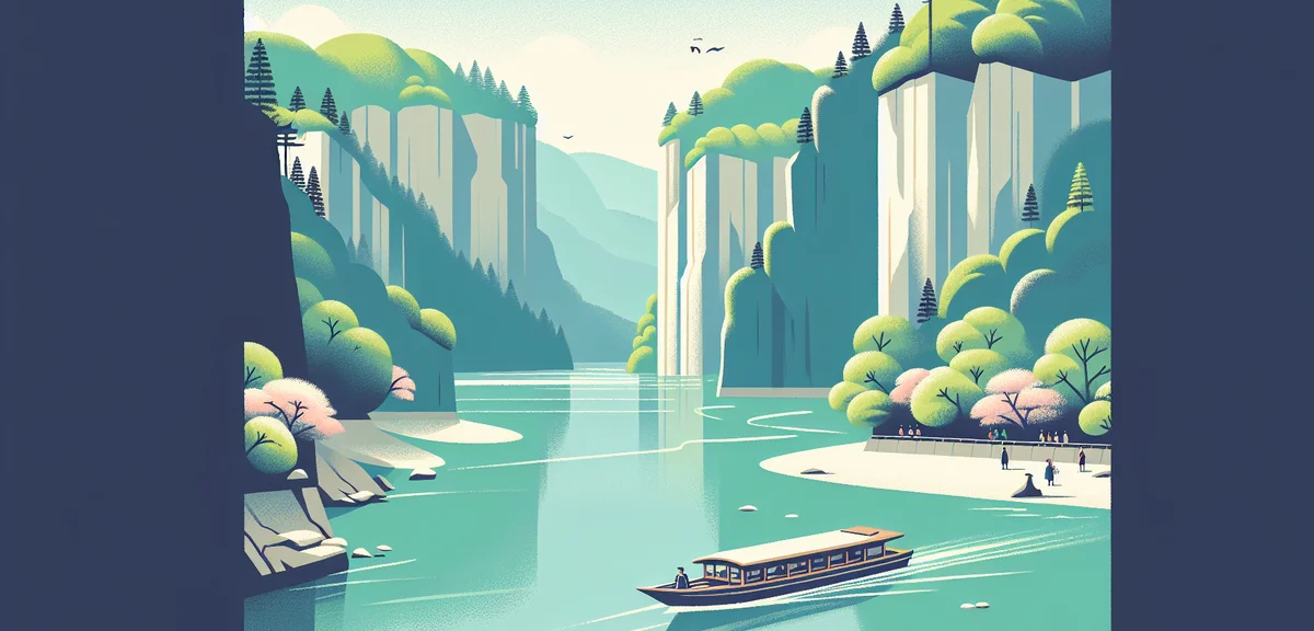 Nagatoro river boat ride with scenic cliff views, spring greenery, exciting adventure