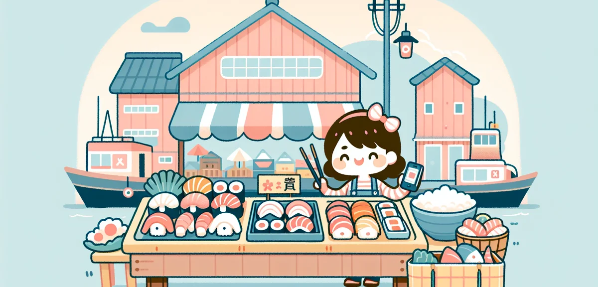 Toyama Bay fresh sushi and seafood at local market, delicious Japanese cuisine