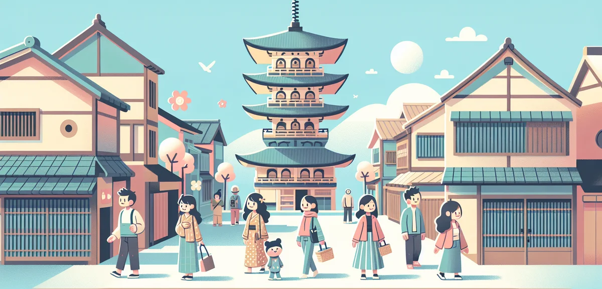 Kawagoe Japan Toki no Kane bell tower with traditional kurazukuri buildings, tourists walking on the