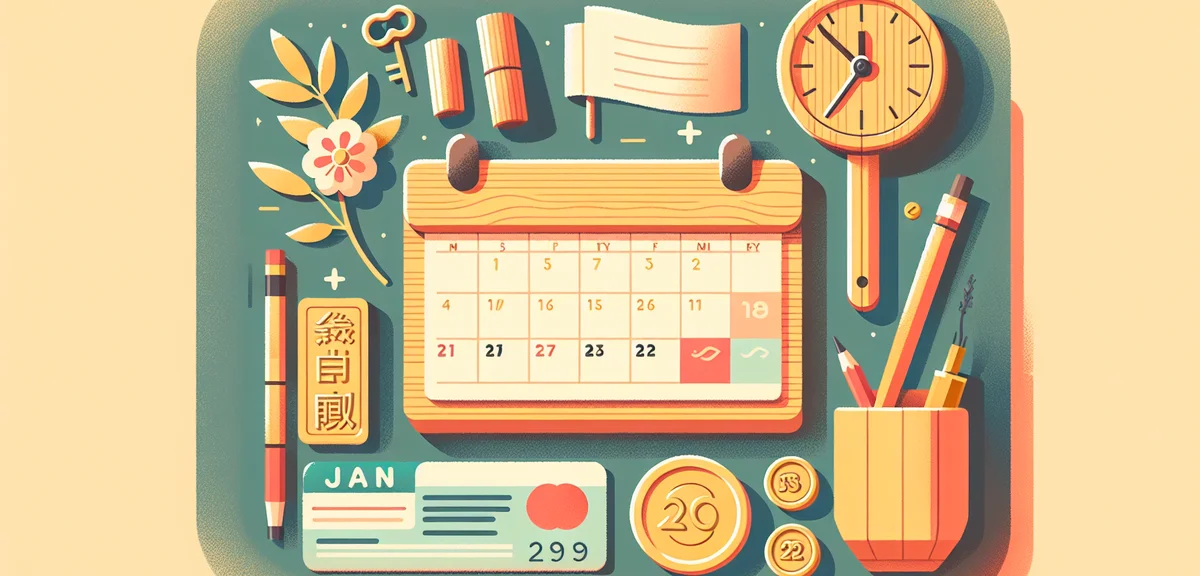 Close-up of Japanese driver's license expiration date section with calendar showing Golden Week date