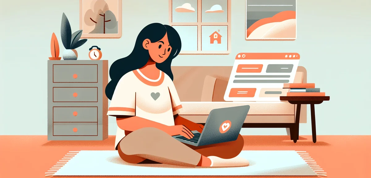 Person watching online driving lecture on laptop screen at home, Japanese interface, educational vid