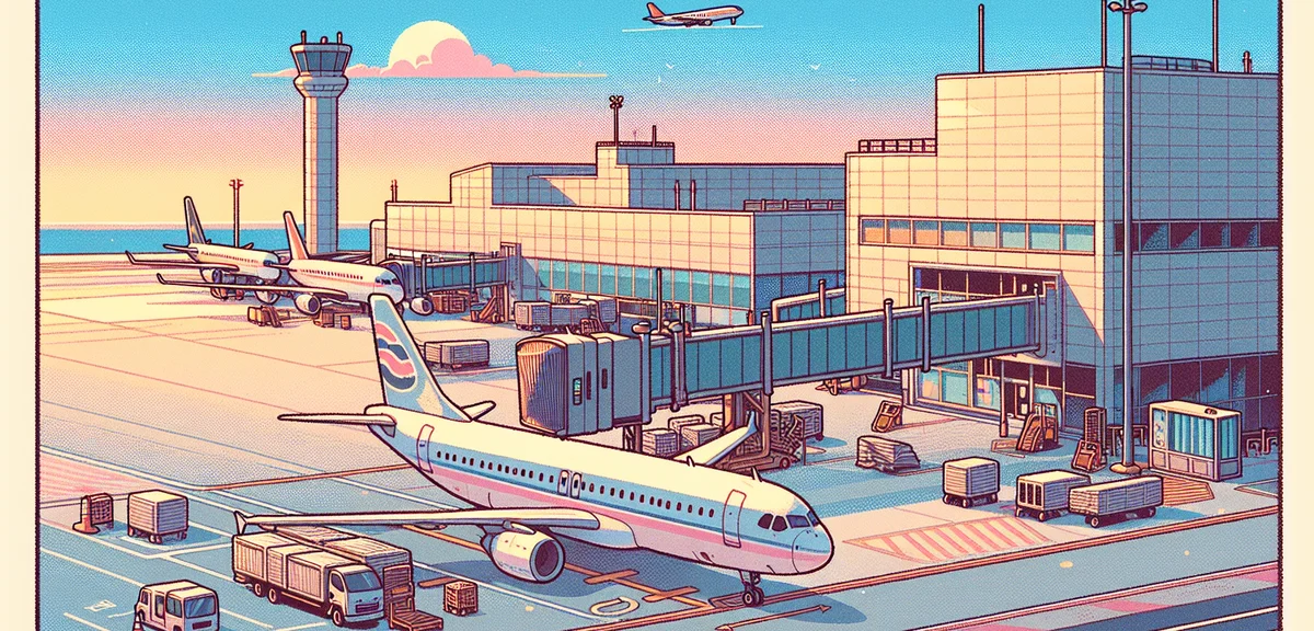 Side by side comparison of JAL and ANA airplanes at Japanese airport gate, modern terminal building,