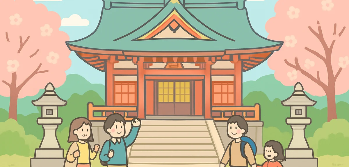 Chichibu Shrine traditional Japanese architecture with stone lanterns and visitors during Golden Wee