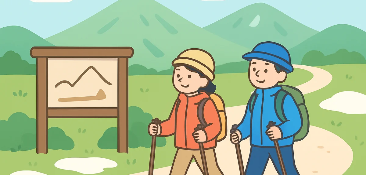 Hatomachi Pass trail entrance to Oze with hikers in colorful jackets and patches of remaining snow i