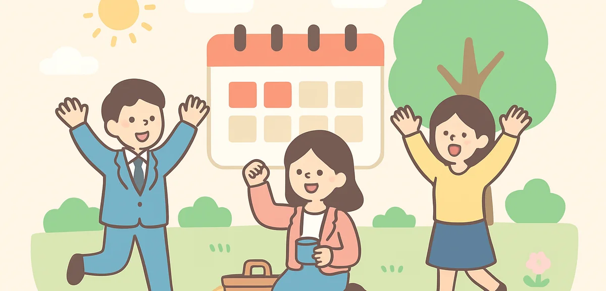 Japanese workers enjoying three-day weekend created by Happy Monday system at park during long weeke