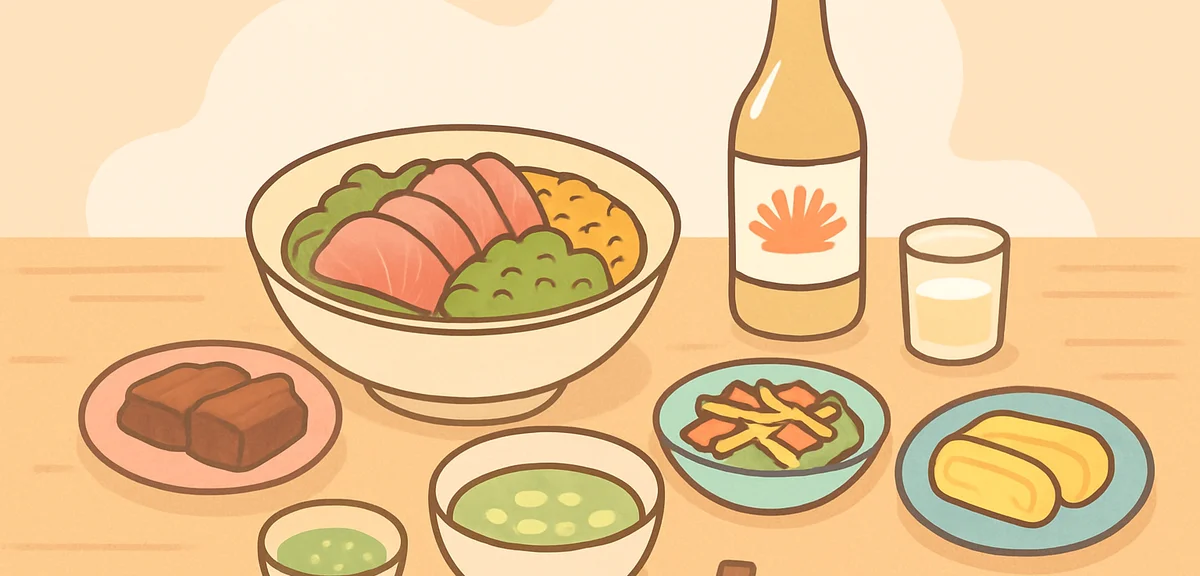 Traditional Okinawan dinner with local cuisine and awamori, cultural dining experience