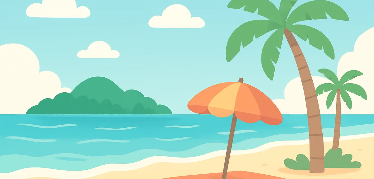 Beautiful beach in Southeast Asia with crystal clear water, summer vacation paradise