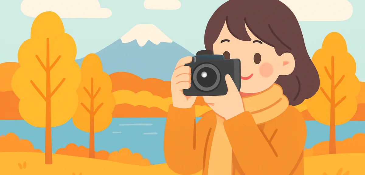 Hokkaido autumn scenery with golden trees, scenic landscape photography